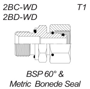 Адаптер BSP - Metric (2115-RMTR-L) (Г-Ш) 1/2-14 - M22X1,5-15L