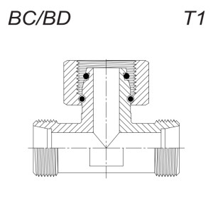 Тройник Metric (1515-MOT-L) (Ш-Г-Ш) 22x1,5-15L