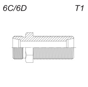 Переходник переборочный Metric (2020-MPGN-S) (Ш-Ш) M30X2-20S