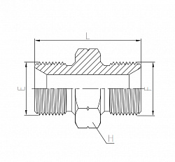 Адаптер BSP (1721-RRON) кон. 60° (Ш-Ш) 3/8-19 - 1/2-14