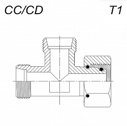 Тройник Metric (1212-MYT-L) (Г-Ш-Ш) М18х1,5-12L