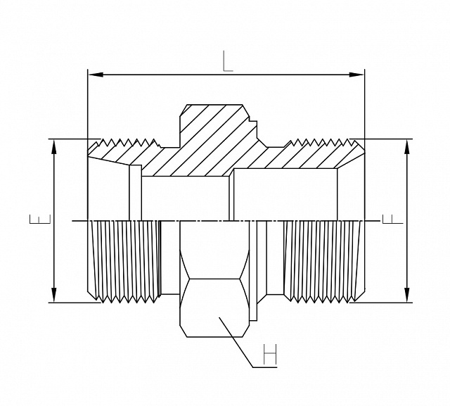 Адаптер Metric (2215-MMBN-L) тип Е - Metric (Ш-Ш) M22X1,5 - M22X1,5-15L