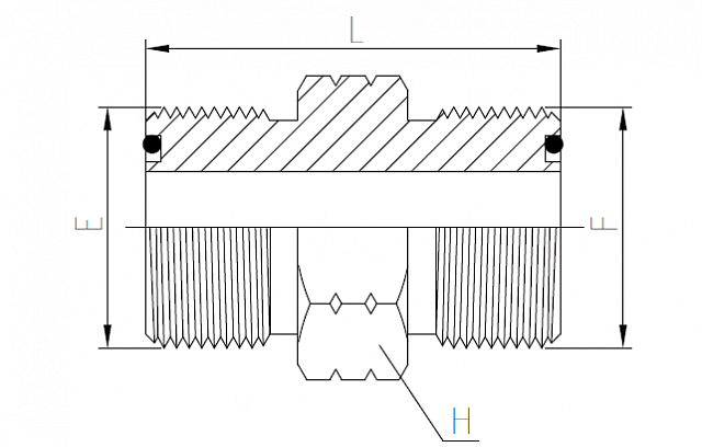 Адаптер ORFS (Ш-Ш) 1"3/16-12