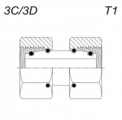 Адаптер Metric (3022-MSTN-L) (Г-Г) M30X2-22L 42мм