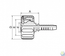 Фитинг моечный (г) M22х1.5 универсальный d=08 (сталь)