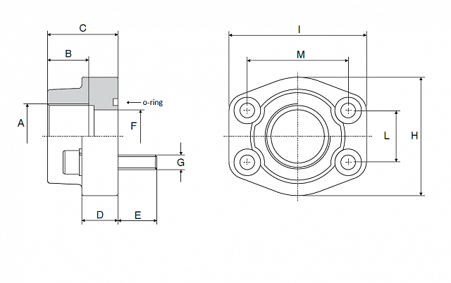 Фланец под приварку (переходного типа) SAE 3000 1/2" (O-ring)