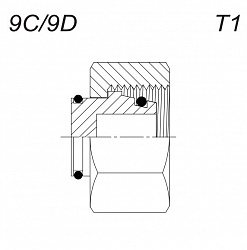 Заглушка Гайка с Внутренней Резьбой (2618-MST-L) M26-X 1,5-18L Metric