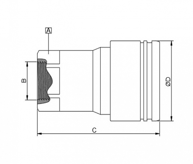 БРС ISO-А 1/2" розетка латунь