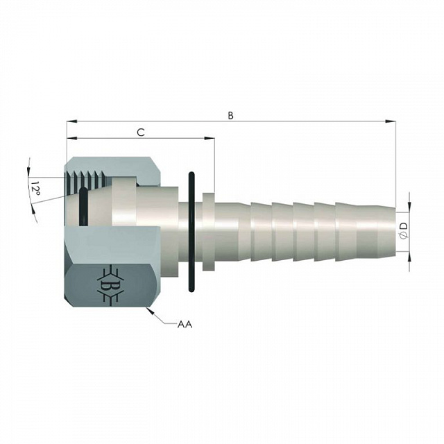 Фитинг (Г) С Накидной Гайкой DKO-S DN10-M18x1,5