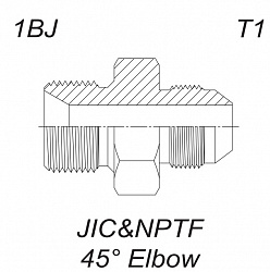 Адаптер BSP (1714-RWN) тип Е - JIC (Ш-Ш) 3/8-19 - 9/16-16