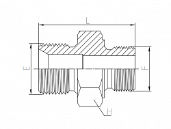 Адаптер BSP (DKM 20x1,5-3/8)3/8" (ш)- DKM 20x1.5 (ш)