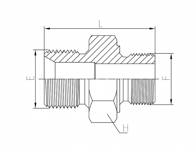 Адаптер BSP (DKM 20x1,5-3/8)3/8" (ш)- DKM 20x1.5 (ш)