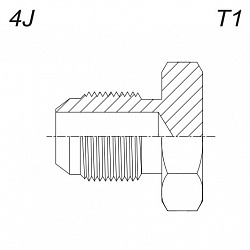 Заглушка UNF(JIC) (2712-WET) С Наружной Резьбой 1"1/16-- 12