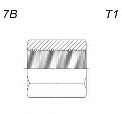 Шестиугольная гайка BSP (1319-RAM) 1/4"