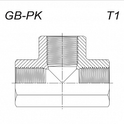 Тройник BSP (2626-DT) Внутренняя Резьба 3/4"-14