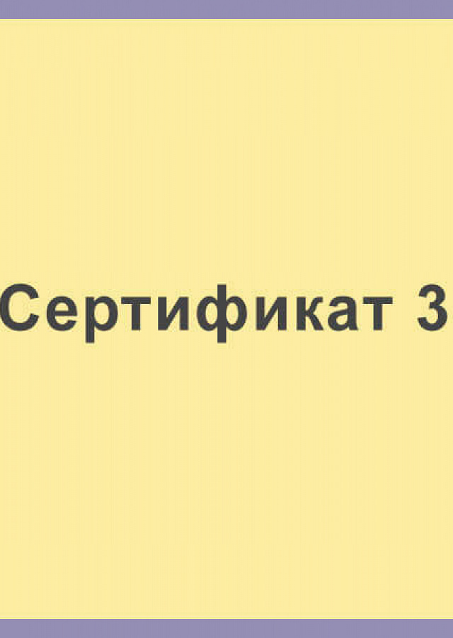 Сертификат 3